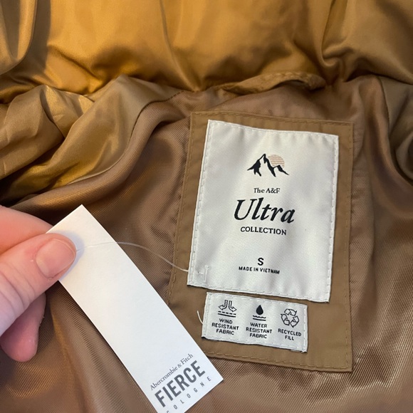 Abercrombie Long  Hooded Puffer Jacket Size S - Long - Ultra Collection - Picture 11 of 11